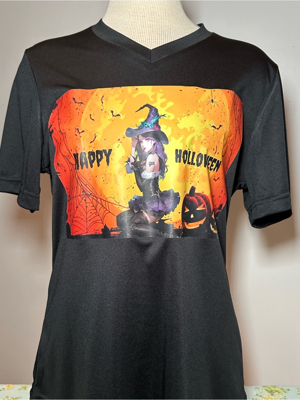 Men or women Halloween Witch Costume T-Shirt - Black